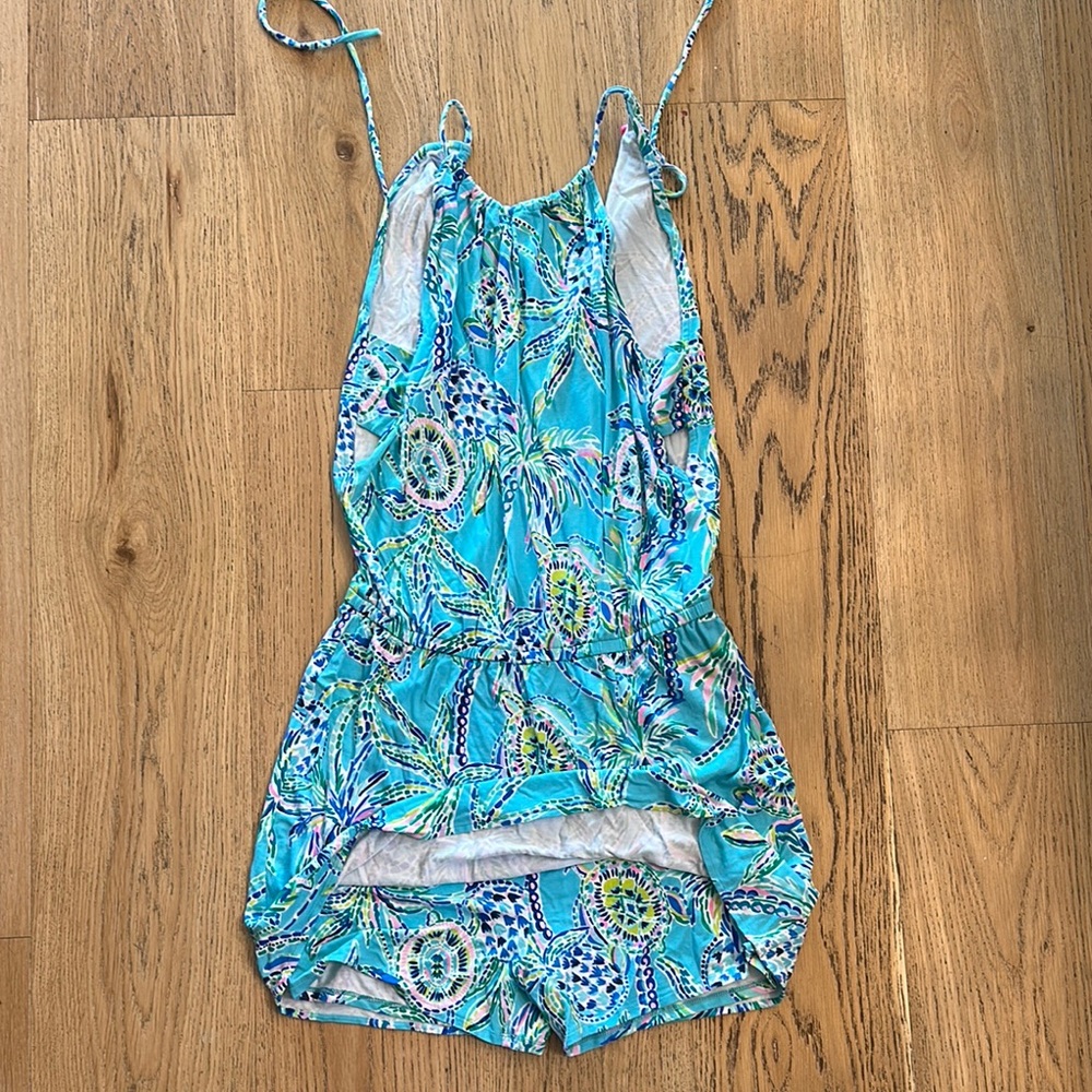 Tropical Blue women’s Romper